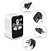 Universal Travel Adapter, International Adapter Plug Kits Dual USB Charging Ports, All in One Converter Wall Charger, ZGGCD Worldwide AC Power Outlet for USA AUS UK Europe Cell Phone Laptop - White