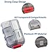 YEEHO Pill Case - Portable Supplements Tablet Container Box with 10 Compartments - Medicine Capsule Vitamin Foldable Organizer Dispenser Holder Storage for Travel Trip Pocket Purse - Clear Black