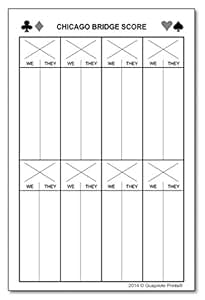 Amazon.com : Chicago Bridge Score Pad 5.5" x 8.5" 50-Sheets : Memo ...