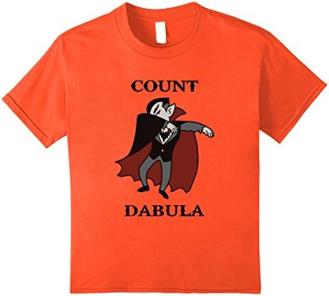 Kids Count Dabula, Dracula Halloween Dabbing Funny T-Shirt 8 Orange