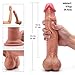 10Inch Realistic Dildo Dual-Layered Silicone Cock with Full Shaped Balls and Strong Suction Cup Didlo for Life-Like Experience Hands-Free Anal and Pussy Play Masturbation Luvkis Dido Sex Toy for Women