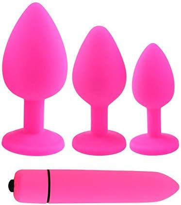 Silicone Trainer Kit,Stimulator Beginners Starter Set Silicone Plugs Toys for Women and Men Soft Share Pleasure Trainer Kits (pink)