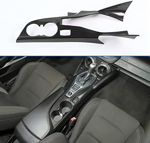 Carbon Fiber Gear Shift Panel Trim Kit – Toyota Camry 2012-2014 – 10pc Black Stripe Cover - View #3