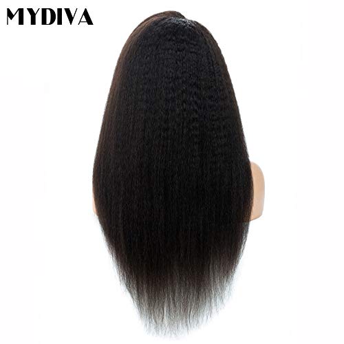 Mydiva-Yaki-Straight-Human-Hair-Lace-Front-Wig-for-Black-Women-Glueless-Lace-Wigs-Human-Hair-Yaki-Kinky-Straight-with-Baby-Hair-Brazilian-Virgin-Hair-150-Density-14-inches-360-lace-frontal-wig