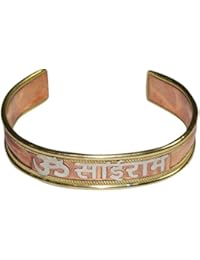 Yoga Gift Healing Om Sai RAM Grounding Copper with Magnetic Wrist Bracelet
