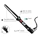 Curling Iron Professional Curling Wand Tourmaline Ceramic Barrel Hair Curler Hot Tools Beach Wave Curl for Long Hair Salon Home Use Travel | Heat Up Quickly | Heat Protective Glove | Black BLUETOPthumb 3