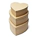 Factory Direct Craft Handcrafted Paper Mache Heart Shaped Box Set - 3 Premade Papier Mache Cardboard Nested Heart Boxes (1 of Each Size Box) - Ready to Paint and Decorate Craft Project