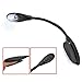 HYJM Mini White LED Clip Booklight Portable Travel Book Reading Light Lamp