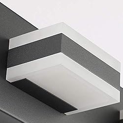 SOLFART Modern LED Dimmable Matt Black Wall Light