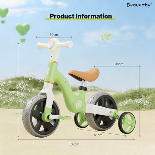 Beauenty Kids Tricycle, Kids Balance Bike, Toddler Tricycle with Footrest for 1-5 Years Old