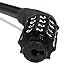 RORIO Bike Cable Lock, 4 Digit Security Resettable Combination Coiling Cable Bike Locks Without Mounting Bracket, 2 Feet x 1/2 Inch (Black)