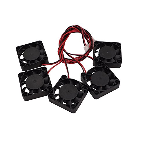 WINSINN 40mm Fan 24V DC Brushless Quiet Cooling 4010 40x10mm For 3D Printer Extruder Hotend Makerbot MK7 MK8 CPU Chip Arduino - 2Pin 0.1A 2.4W 6200+-10% RPM (Pack of 5Pcs)
