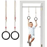 Gymnastics Rings Non-Slip Exercise Rings with Adjustable Straps and Buckles, Bear Load 200KG for Home Kids Indoor Fitness from AB Zone - price 58.83