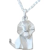 Jamber Jewels Origami Lion Necklace in Sterling Silver with 20" Chain
