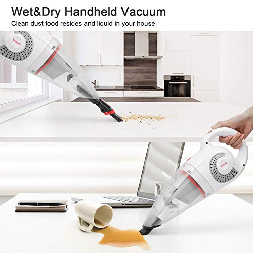 GeeMo Handheld Vacuum Cordless Rechargeable, 8500PA Wet&Dry Hand Vac