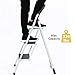 KingSo 3 Step Ladder Folding Step Stool with Steel Wide Anti-Slip Pedal and Handgrip Anti-Slip, Lightweight 350lbs Portable Steel Step Stool, (350lbs Capacity)