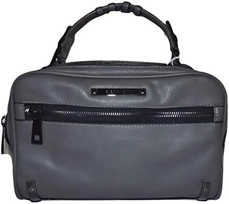 Gianni Bini Women's Moto Cube Satchel with Removable Crossbody Strap Grey