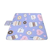 HTJZH Cute Boba Green Tea Drink Picnic Mat 57