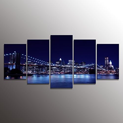 Formarkor Art Cyber Monday Deal Christmas Gift Markor Art-kx002611,new York Cityscape Brilliant Brooklyn Bridge Giclee Canvas Print Home Decorative Office Wall Fresh Use