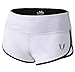 FIRM ABS Ladies Moisture-Wicking Track & Field Running Shorts,S, White/Black