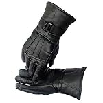 Frackson Warm Snow & Wind Proof (Inside Fur) Leather Gloves Formal & Casual Winter Gloves For Women Girl Adult Protective Warm Hand Riding, Cycling, Bike Motorcycle Gloves (Leather Women Chain) Black
