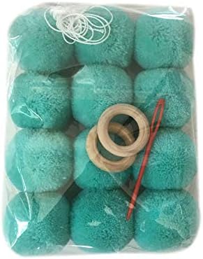 funie Lovely Plush Balls Wall Hanging Decoration Kids Room Classroom Party Ornament - Mint Green