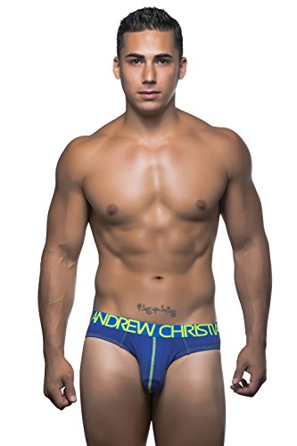 Andrew Christian Men's Happy Brief, Royal, Medium