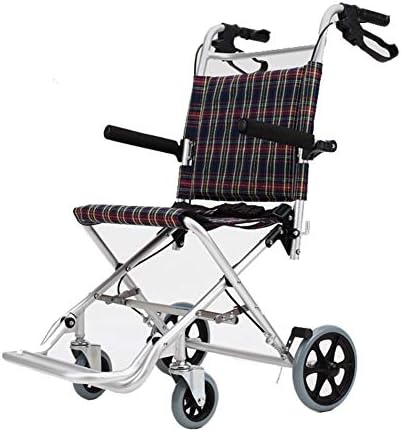 Aircraft Wheelchair Folding Lightweight Aluminum Alloy Ultra Light Portable Wheelchair, Children's Elderly Travel Wheelchair Stroller