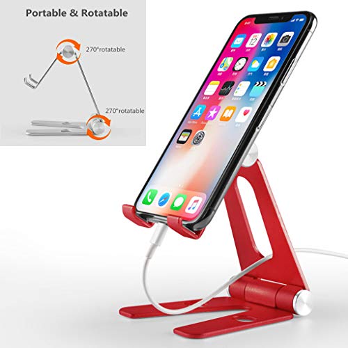 image for Dasuy Cell Phone Stand Slim Foldable Adjustable Aluminum Phone Stand 3