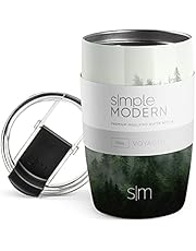 Simple Modern Voyager Insulated Travel Coffee Mug Tumbler with Straw and Clear Flip Lid Stainless Steel Thermos Cup