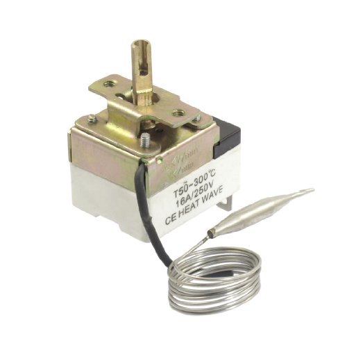 uxcell 1NC 1NO AC 250 16A 50300C Temperature Control Switch Capillary Thermostat for Oven