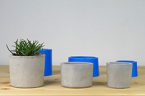 Silicone mold for round planter, set of 3