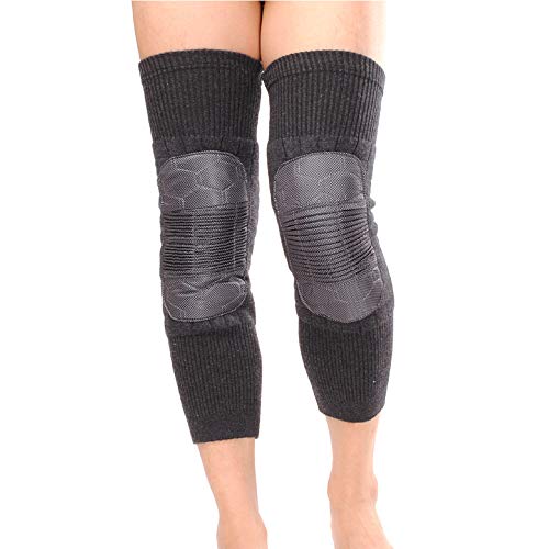 Medical Grade Thermal Over Knee Sleeve 1 Pair Unisex Elastic Lengthen Wool Pad Cashmere Knit Knee Brace Support Protector Knee Warmer Pads Legging Stockings - Pain Relief, Warming Knee, Non-Slip