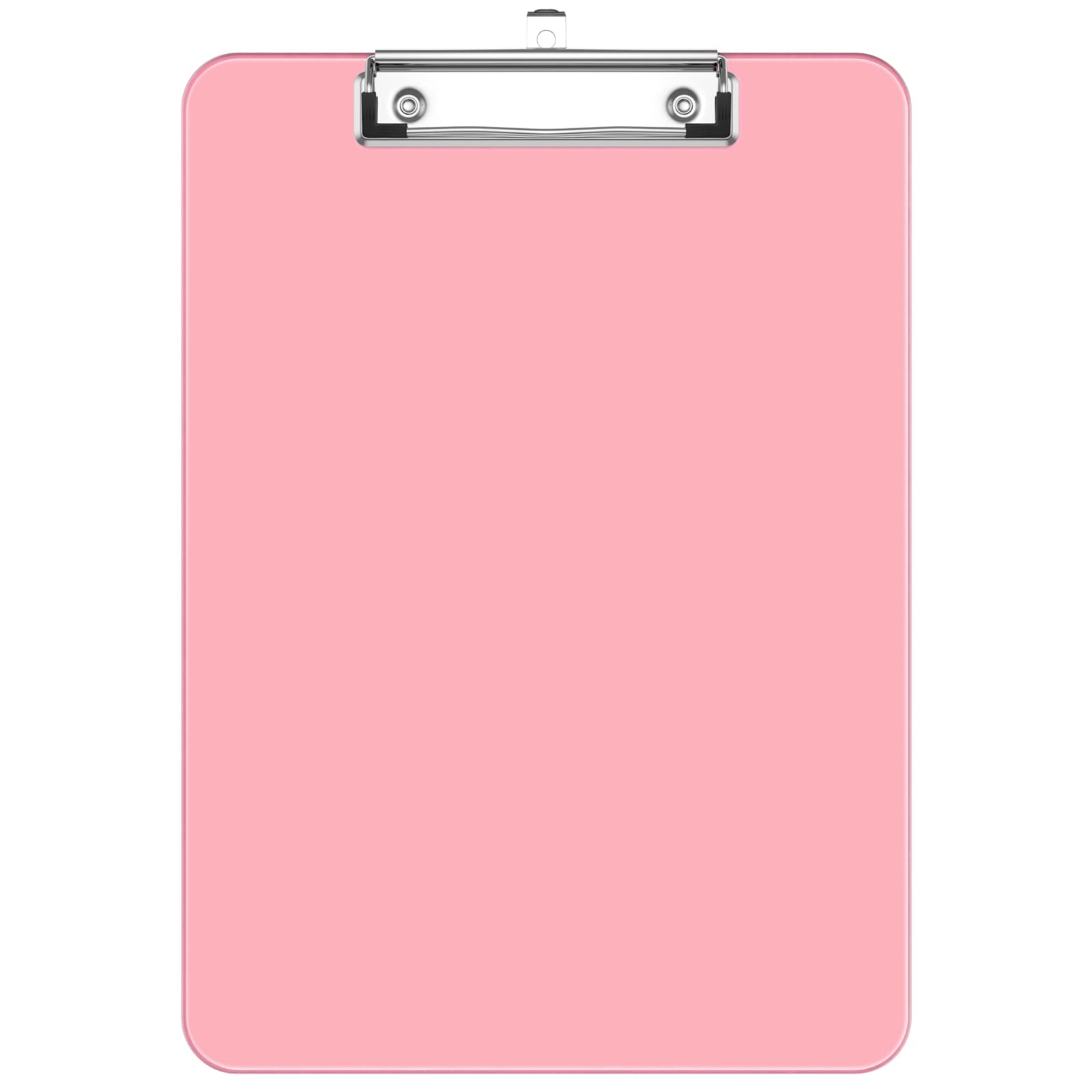 Hnogri Plastic Clipboards, Pink Clip Board Standard A4 Letter Size for Classroom, Students, Office Supply, with Low Profile Clip, Size 12.5 x 9 in — image 1