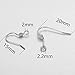 VALYRIA 50pcs Hypo Allergenic Stainless Steel Earring Hooks,15mmx15mm
