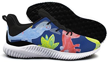 dkkdiehgk Cartoon Dinosaurs And Footprint Drawing 2018 Womens 2018 Casual Breathable Sneakers Prom Black