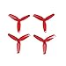 Crazepony 16pcs Gemfan Flash 2540 3-Blade Propeller 2.5 inch Triblade Props Compatible with 1105 1106 Brushless Motor for Micro FPV Drone Quadcopter Like Babyhawk R Leader120 Cygnet Cx2(Red)
