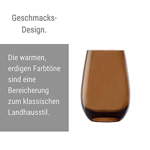 Stölzle Lausitz Wassergläser Set Elements Mediterraner Mix 465 ml randvoll / 6er Set Wassergläser Spülmaschinenfest hohe Bruchresistenz/Trinkgläser Set Kristallglas/Saftgläser Set – Bild 8