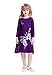 Happy Rose Girls Butterfly Print Dress Purple 6