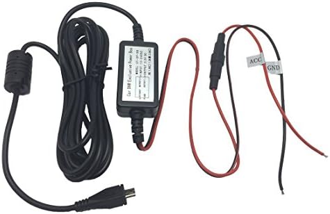 Adashine Dash Camera Vehicle Hardwire kit 12V-5V Micro USB（magnet ring anti-interferance)-Compatible with Mini 0805 0806 0826 0803 DVR Camera Black Box Video Recorder (Micro USB)
