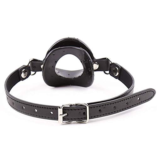 Palla-con-bocca-morbida-regolabile-in-silicone-nero-Gioco-di-ruolo-Giocattolo-restrittivo-gola-gola-schiava