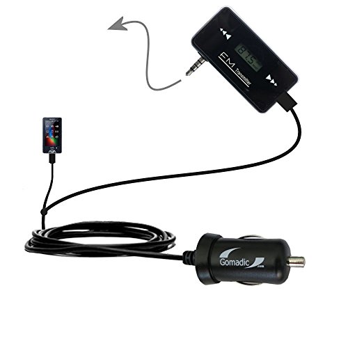 3rd Generation Powerful Audio FM Transmitter with Car Charger suitable for the Sony NWZ-X1060 - Uses Gomadic TipExchange Technology