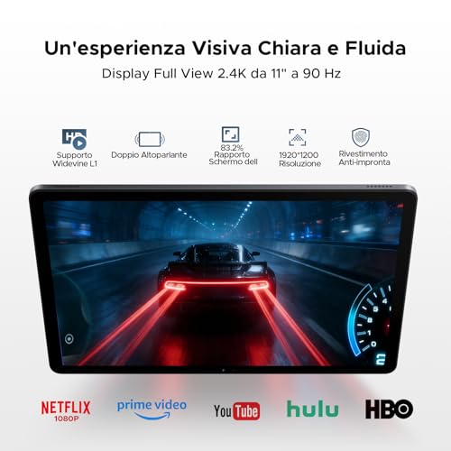 BIRDCLAW P11 Pro Tablet 11 Pollici, Gemini AI Tablet Android 16, 48GB RAM+128GB ROM/2TB TF, 8800mAh/18W, Octa-Core T7250, 90Hz, 13MP+5MP, GPS/FM/Face ID, Tablets con Tastiera e Penna, Nero