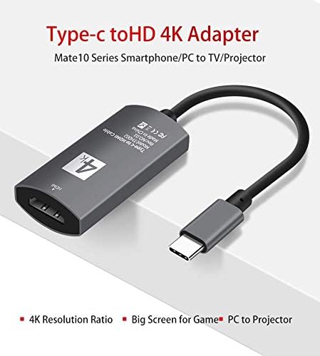 Oaky USB-C to HDMI Adapter (4K30Hz), MacBook Pro 2018/2017/2016 [Thunderbolt 3] Compatible with, Surface Book 2, Galaxy…