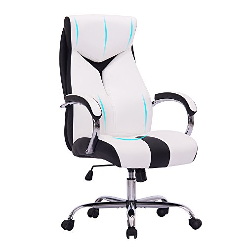 Sidanli High Back Executive Office ChairWhite Pricepulse