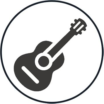 Wide Acoustic Guitar - Amazon Com Simple Gray Musical Instrument Cartoon Icon Vinyl Decal Sticker 8 Wide Acoustic Guitar Automotive