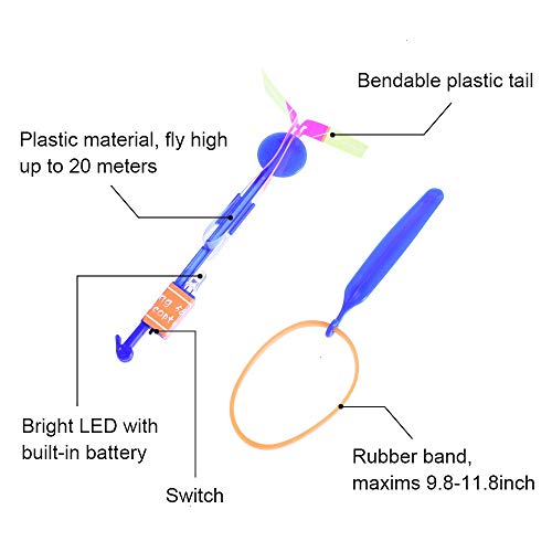 Rocket Copters,32 Pcs Arrow Helicopter LED Flying Toy for Kids - Thumbnail 2