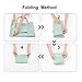 FUNFEL Foldable Travel Duffel Bag Tote Carry on Luggage Sports Water Resistant Nylon(Ⅲ-Mint Green)