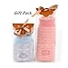 Microwave Heating Bottle Environmental Silicone Transparent Hot Water Bag with Knit Cover, Hot & Cold Therapies - Gift for Birthday, Christmas, Valentine's Day, Gift Exchange Party (Pink, Long)