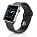 OPUDA Compatible for Apple Watch Band 38MM 42MM, Silicone Replacement Sport iWatch Strap Band Compatible with Apple Watch Series 3/2/1 Sport and Edition (Black, 38MM S/M)